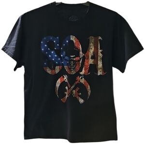 Sons of Anarchy Black Graphic Shortsleeve Crewneck Tee. Men's Size: Large.